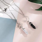 Kaulakorut, joissa on puolikuun ja auringon riipukset