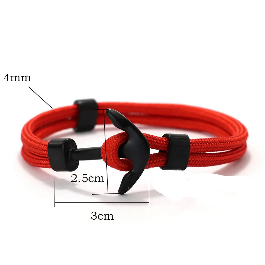 Kaksinkertainen musta ankkurirannekoru