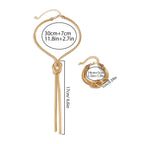 Pitkä kaulakoru ja sen solmirannekoru