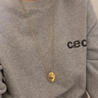 Pitkä kaulakoru suuri vesipisaran riipus kulta