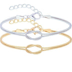 2 kappaleen setti romanttisia solmirannekoruja ystäväpariskunnille tai duoille