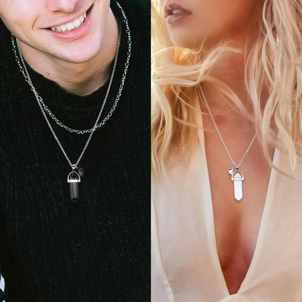 2 kpl kaulakoruja kiviriipuksella pariskunnille