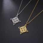 Pendentif et collier "protection éternelle" nœud de sorcière