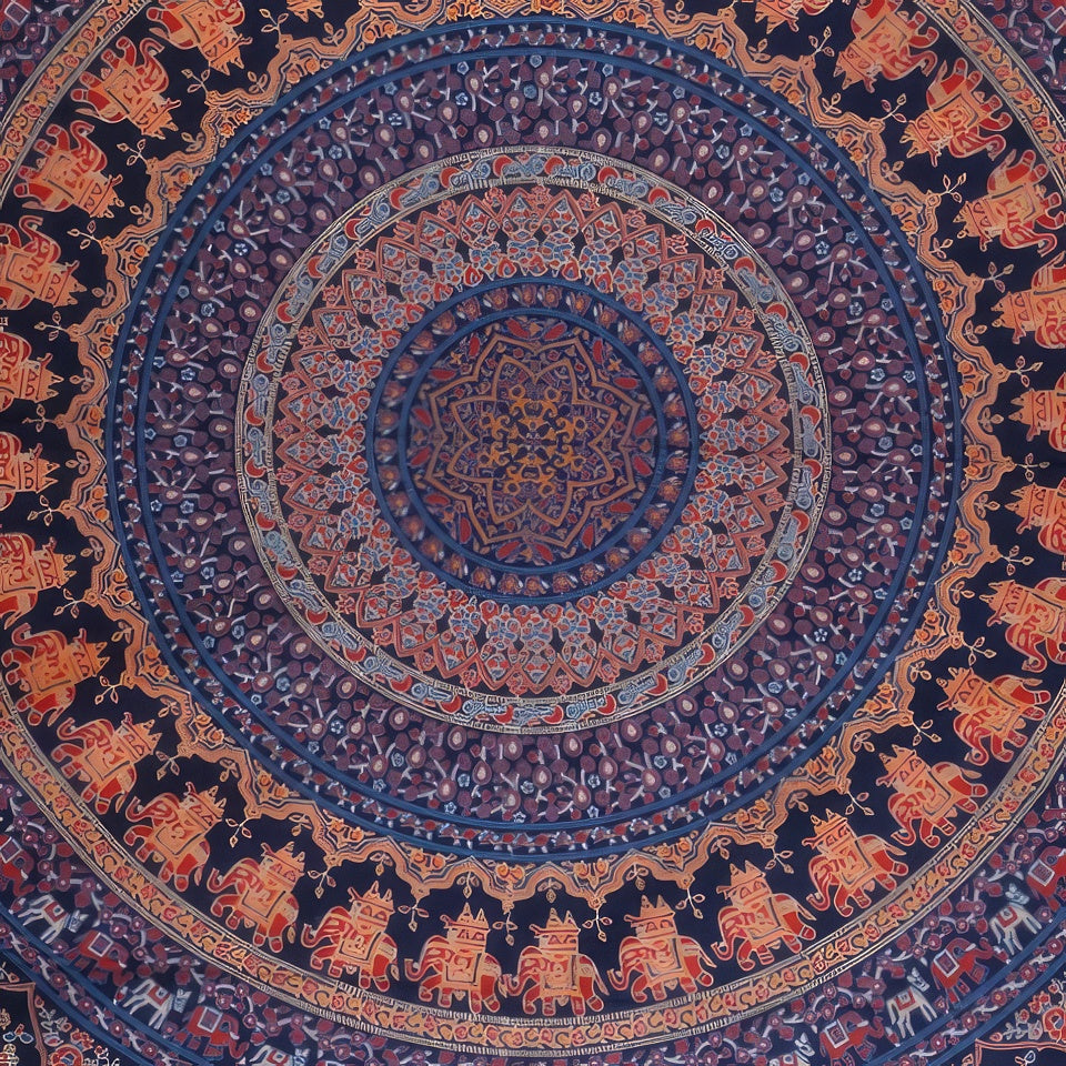 Mandala Tapestry Makuuhuone