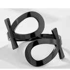 Egyptiläinen Ankh-risti sormus, ratsastajasormus, antiikin Egyptin sormus musta