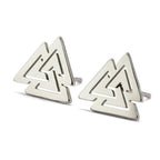 Miesten hopeanväriset viikinkikorvakorut