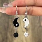 Riipuvat Yin Yang -korvakorut kulta & hopea hopea