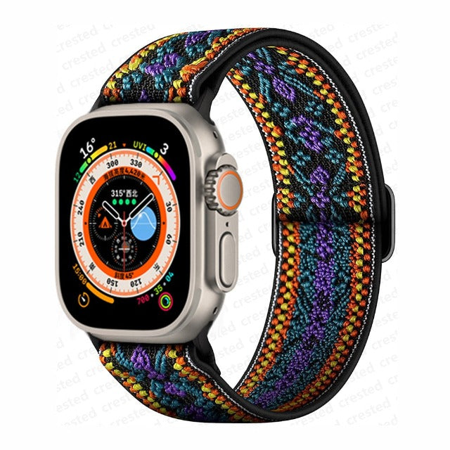 Apple Watch -ranneke violetissa nylonkudoksessa