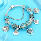 Elämänpuu-rannekoru hopeaa naisille