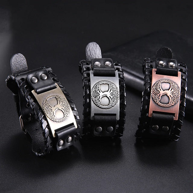 Elämänpuu-rannekoru miehille