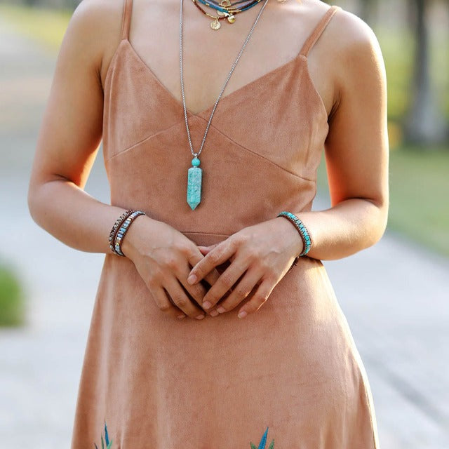 Jaspis-turkoosirannekoru