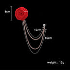 Ruusukukkainen puku pinssi 