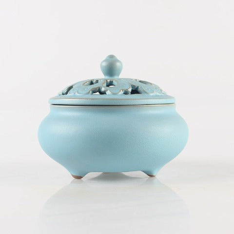 Savipoltin savukkeenpolttimelle taivaansininen keramiikka