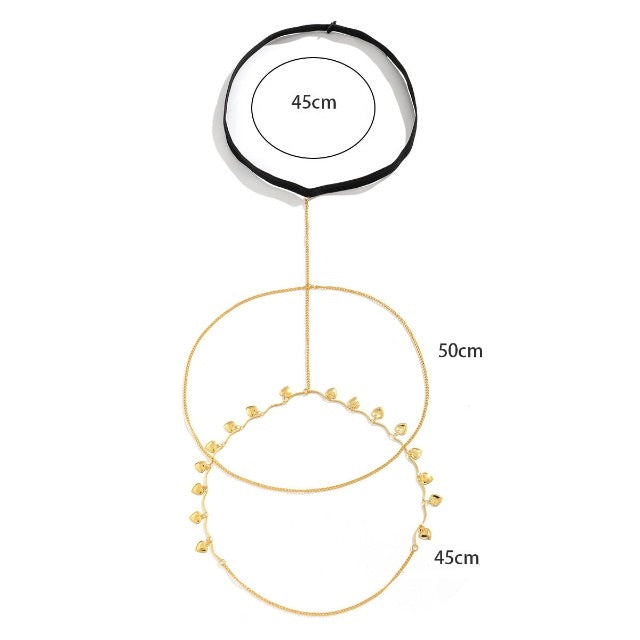 Reisikoru helmillä kulta & hopea 
