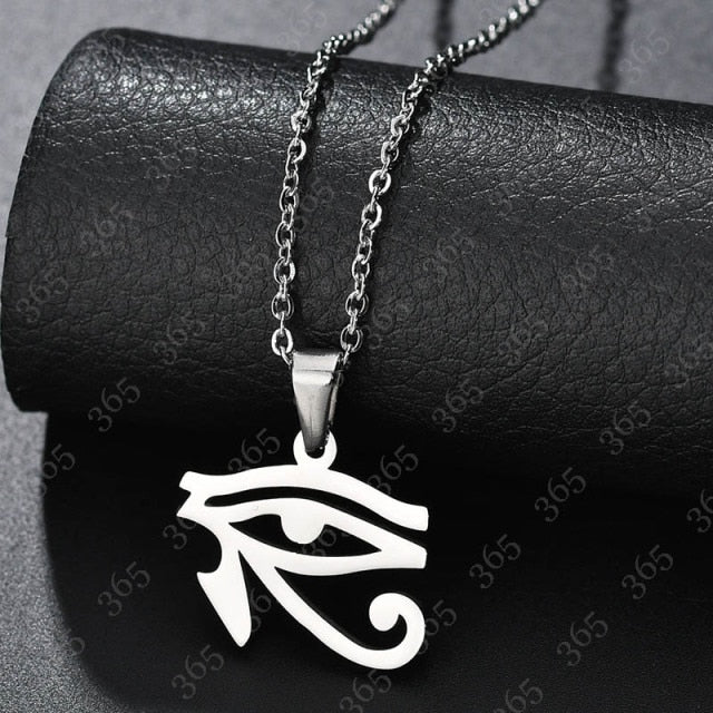 Egyptin kaulakoru Oudjat Horuksen silmä hopea