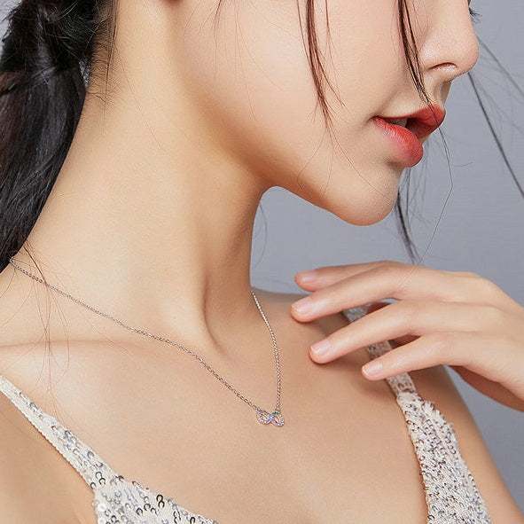 hopeinen äärettömyyskaulakoru 