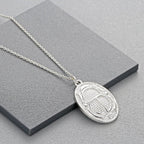 Egyptiläinen Scarabee-kaulakoru hopea