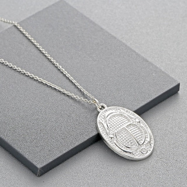 Egyptiläinen Scarabee-kaulakoru hopea