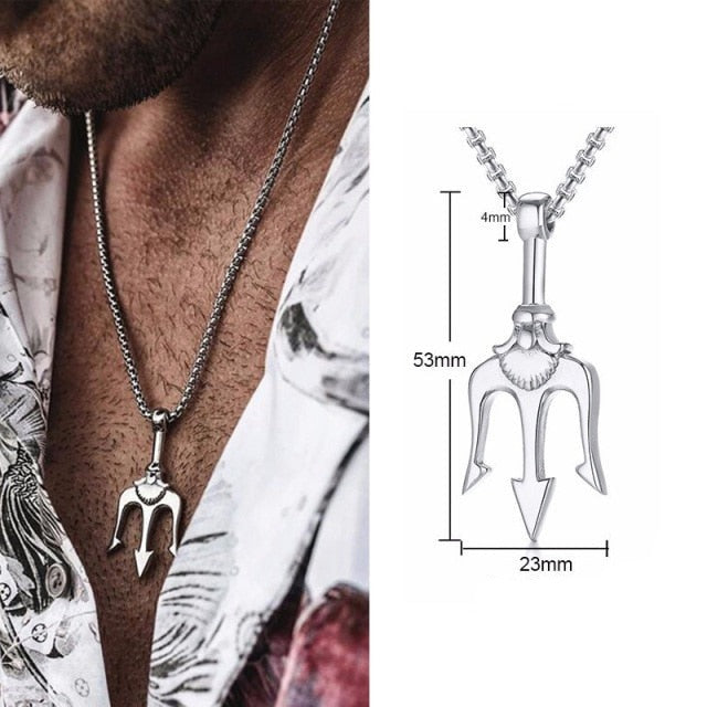 Neptunuksen tridentti-kaulakoru Poseidon