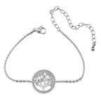 Elämänpuu-ranneketju hopea