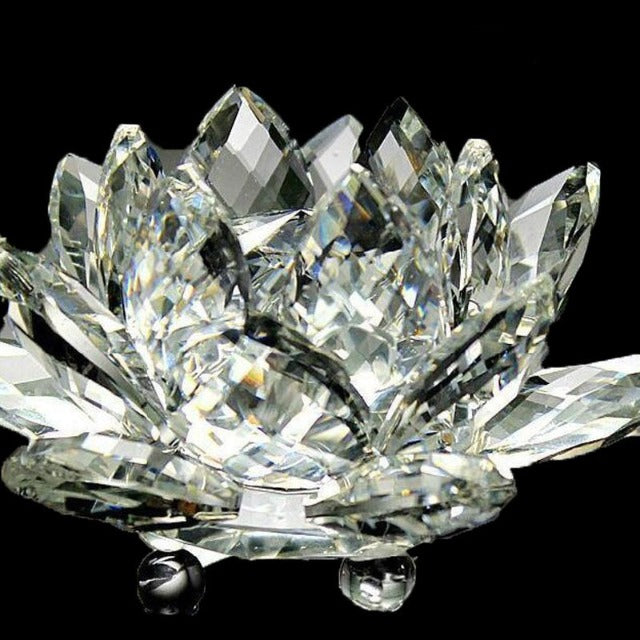 Fengshui koriste kristallilasista "Kvartsikukka" - Parantaminen, Buddhalaisuus, Valkoinen meditaatio