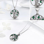 Hopeinen Elämänpuu-riipus