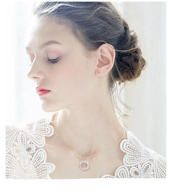 Elämänpuu-riipus ruusukultaa