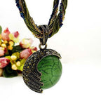 Etninen vihreä naisten riipus