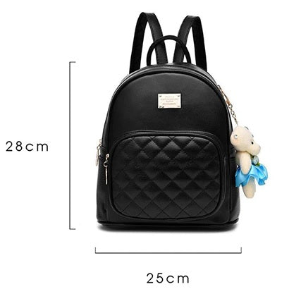 Naisten pieni nahkainen reppu 