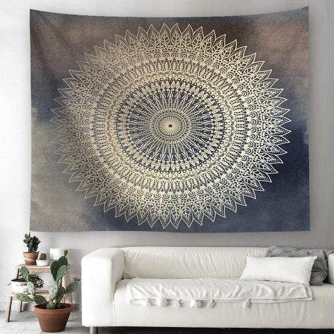 Musta-valkoinen mandalakangas